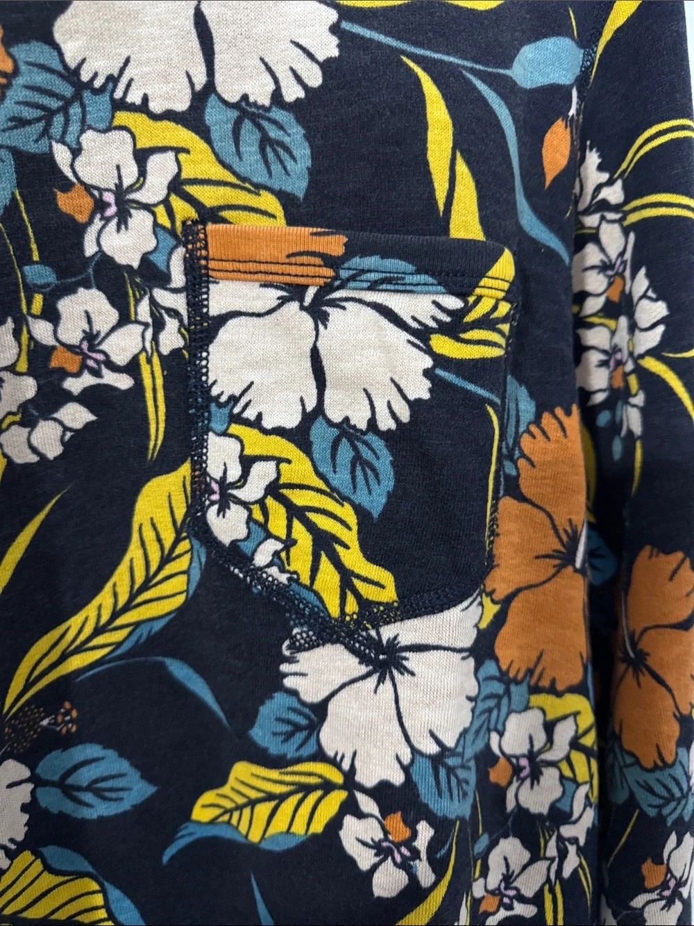 J. Crew Men’s Medium Navy Floral Crewneck Sweatshirt NWT